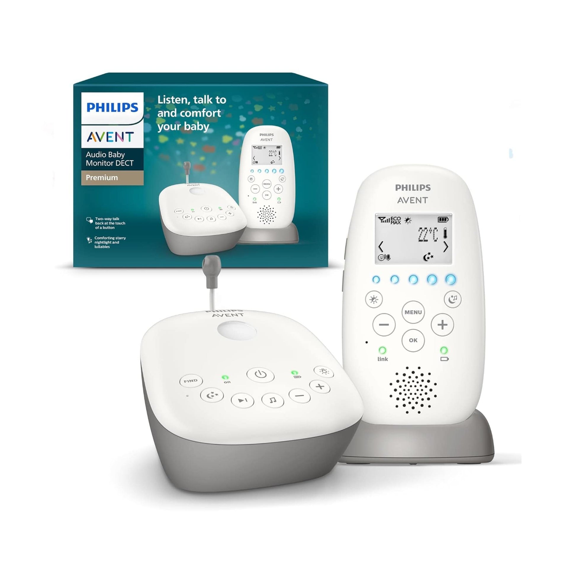 Philips Avent Premium DECT-Audio-Babyphone SCD733/26 - Godebution